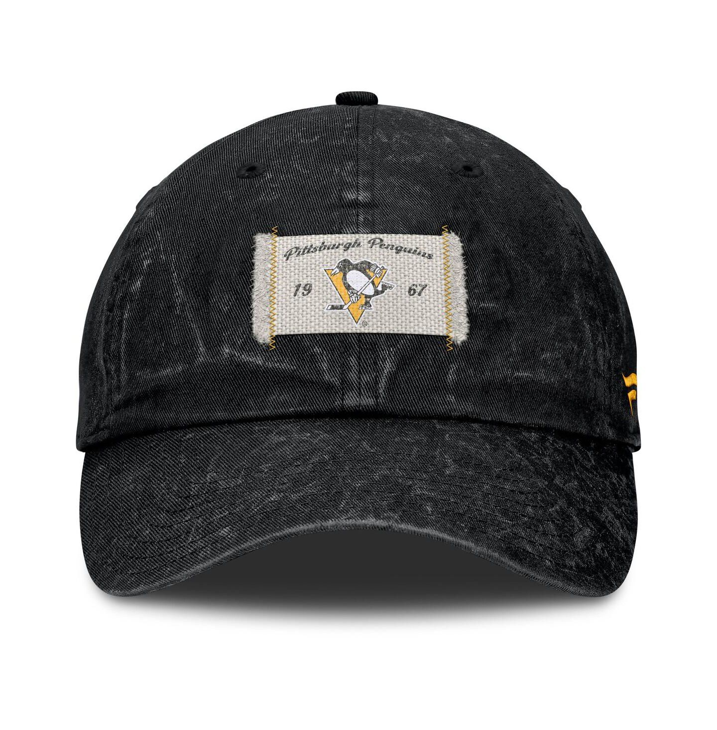 Женская кепка Fanatics Black Pittsburgh Penguins Heritage Away Game Adjustable Hat — фото 4