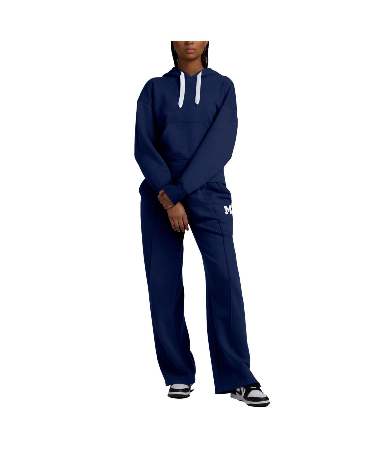 Женские брюки Fanatics Navy Michigan Wolverines Prime Supersoft Fleece Flared Sweatpants — фото 2
