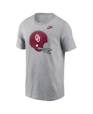 Men's Heather Gray Oklahoma Sooners Legacy Helmet T-Shirt
