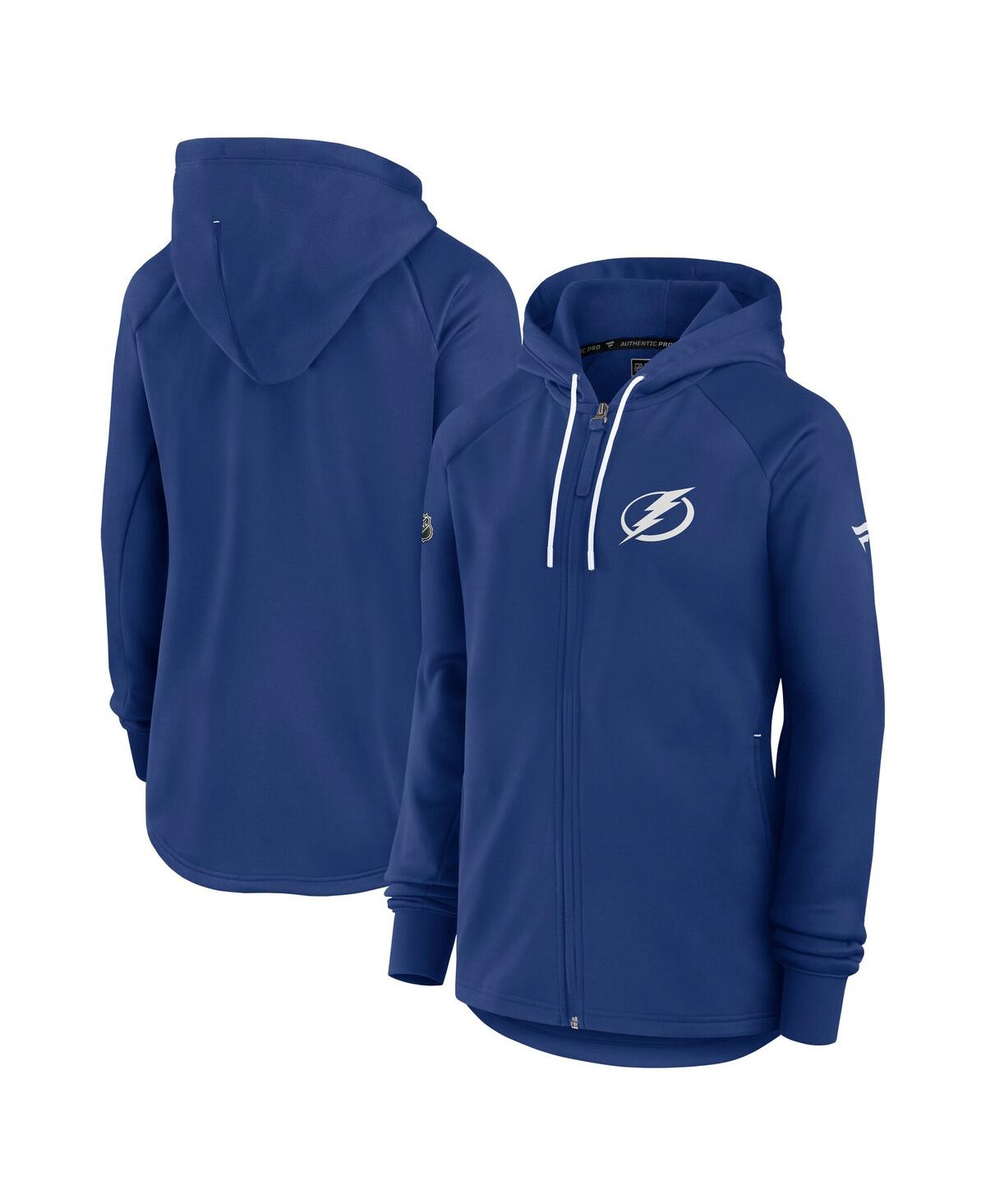 Women's Blue Tampa Bay Lightning Authentic Pro Rink Fleece Full-Zip Jacket - Blue