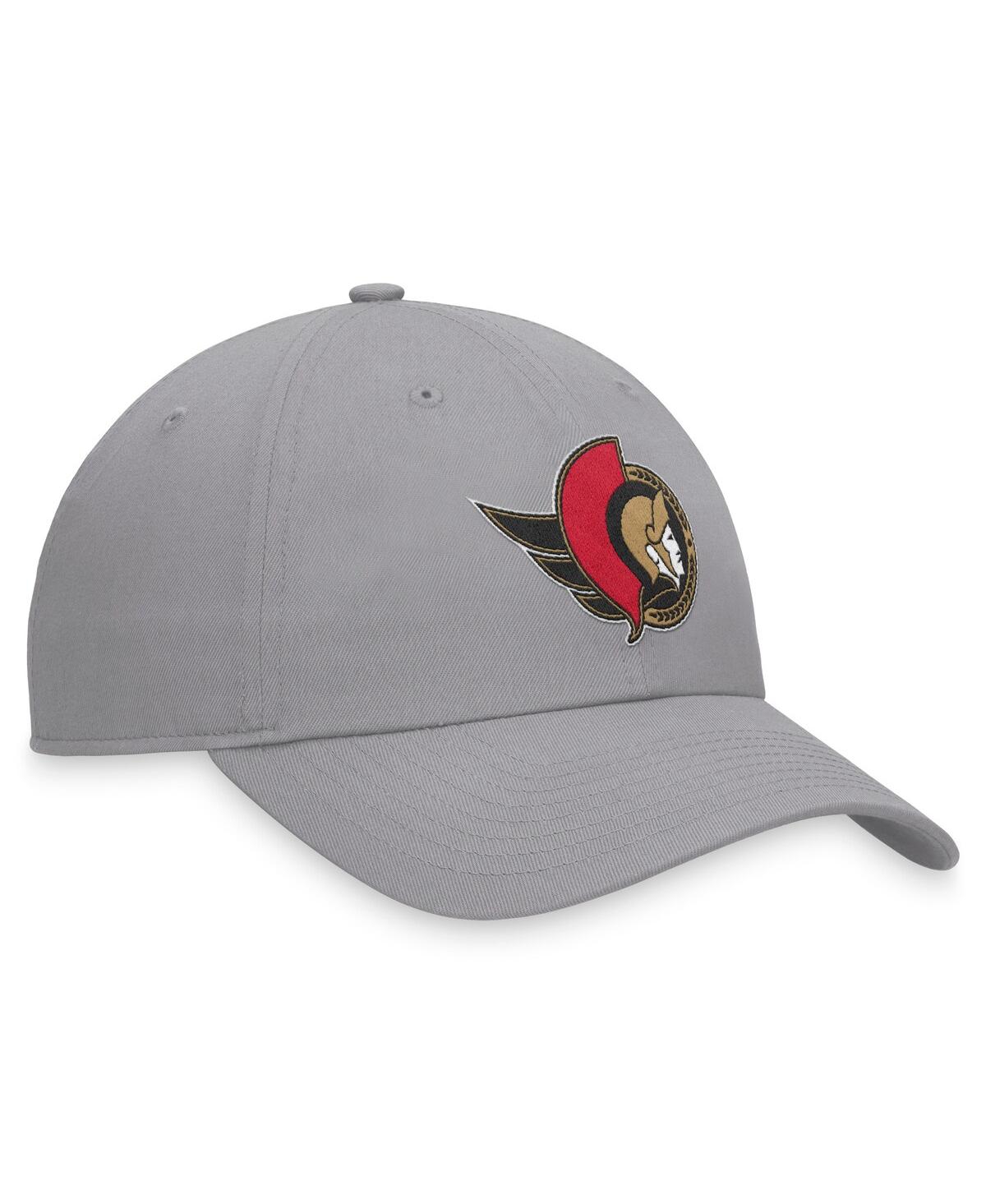 Fanatics Men's Gray Ottawa Senators Extra Time Adjustable Hat In Gray