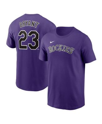Nike - Men's Kris Bryant Purple Colorado Rockies Fuse Name Number T-Shirt