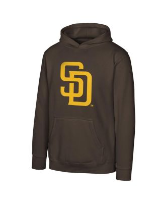 Outerstuff - Big Boys and Girls Brown San Diego Padres Primary Logo Pullover Hoodie