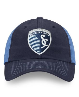 Men's Navy/Blue Sporting Kansas City Iconic Blocked Fundamental Adjustable Hat