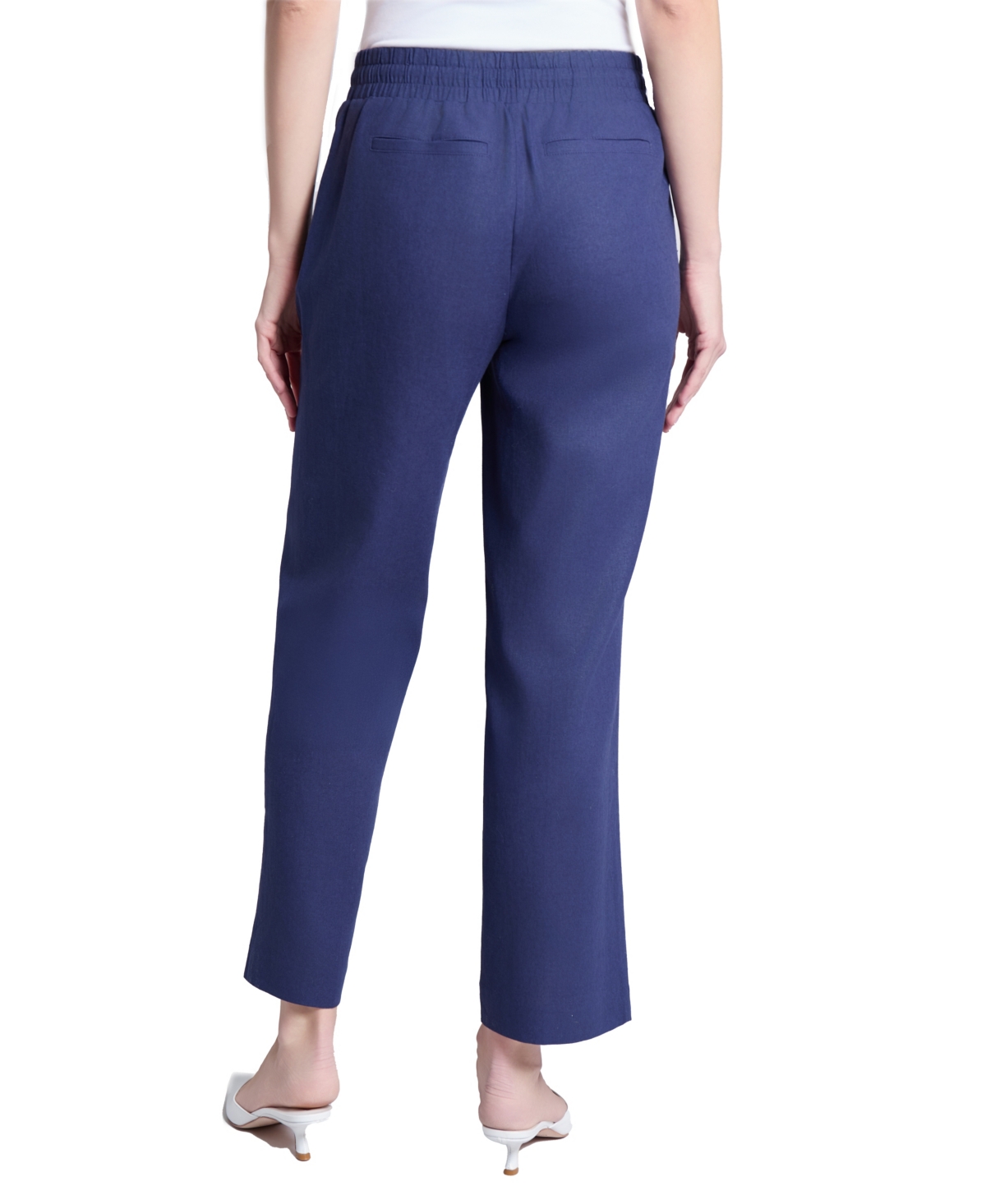 Jones New York Tie Waist Linen Blend Pants