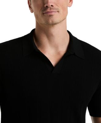 Men's Johnny Collar Stripe Polo Shirt