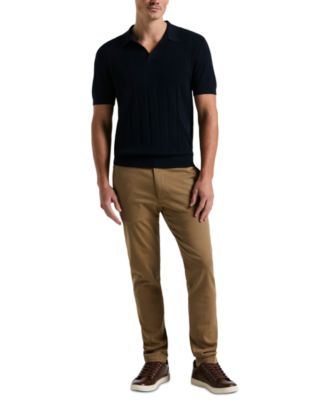 Men's Johnny Collar Stripe Polo Shirt