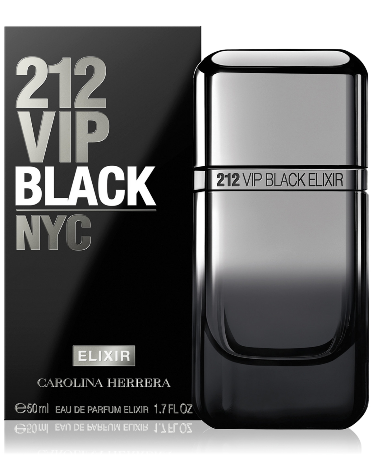Carolina Herrera Men's 212 Vip Black Elixir Eau De Parfum, 1.7 Oz. In Transparent