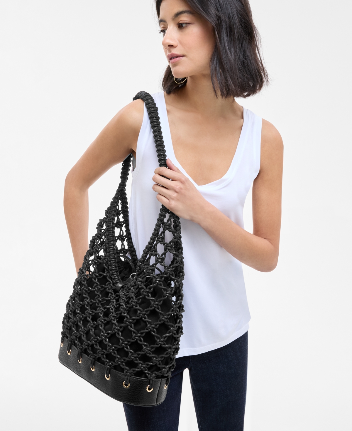Inc International Concepts Kahtt Macrame Hobo Bag, Exclusively At Macy's