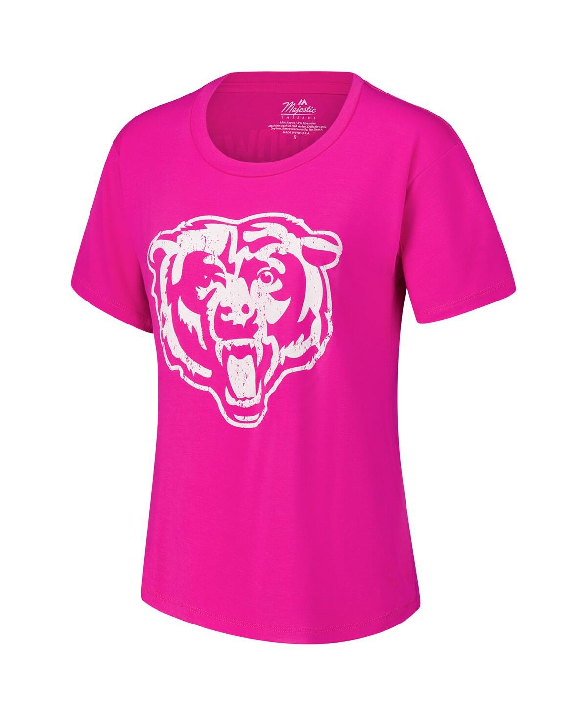 MAJESTIC WOMEN'S CALEB WILLIAMS PINK CHICAGO BEARS NAME NUMBER T-SHIRT 