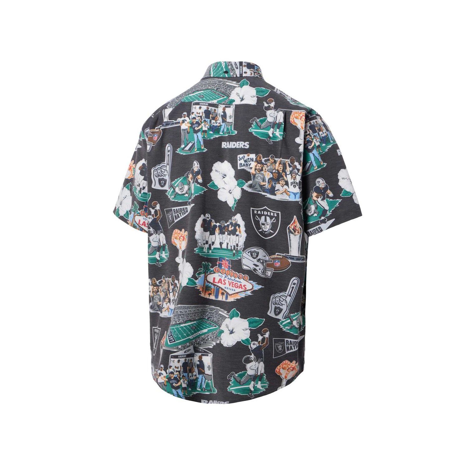 Men's Black Las Vegas Raiders Scenic Button-Down Shirt