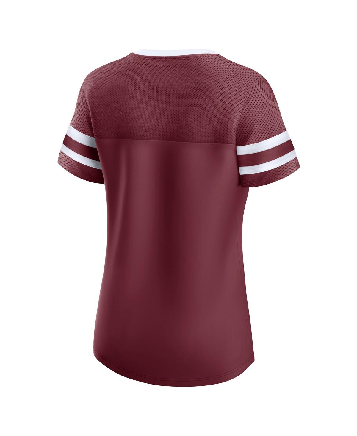 Fanatics Women's Maroon Texas A&m Aggies Iconic Athena Lace-up T-shirt In Maroon