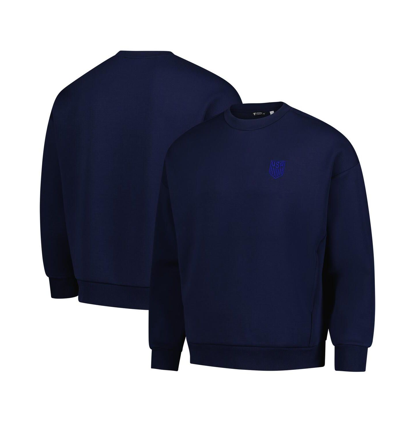 Мужской свитшот LevelWear Navy Usmnt Luxe Signature Lineage Tri-Blend Pullover — фото 1
