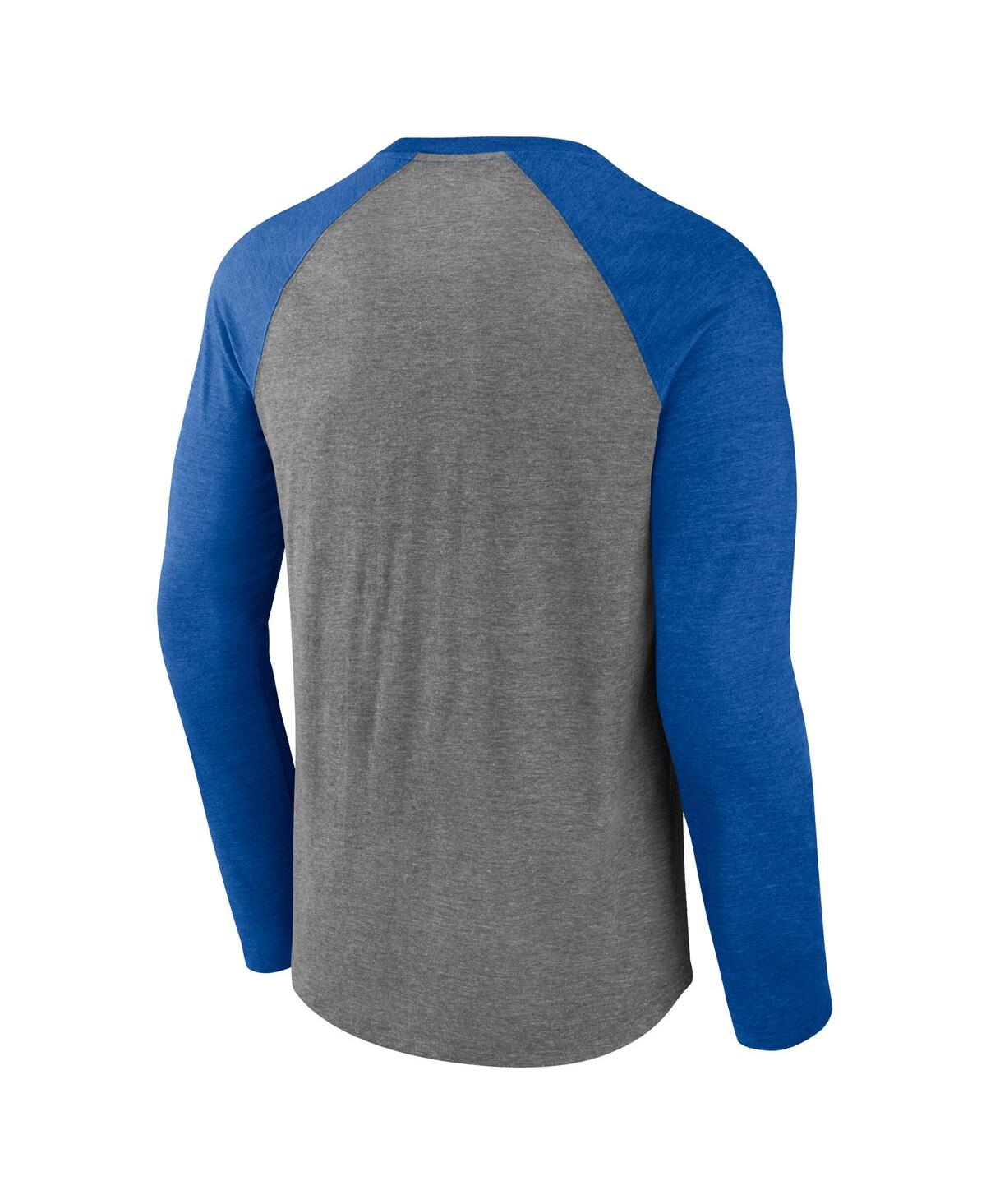 Fanatics Men's Gray Florida Gators Ball Drop Tri-blend Raglan Long Sleeve T-shirt In Gray