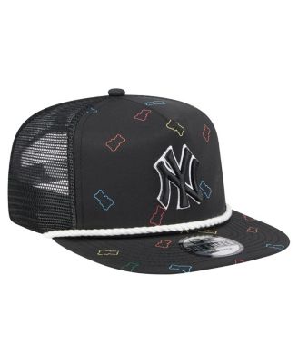 Men's Black New York Yankees Gummy Golfer Trucker Adjustable Hat