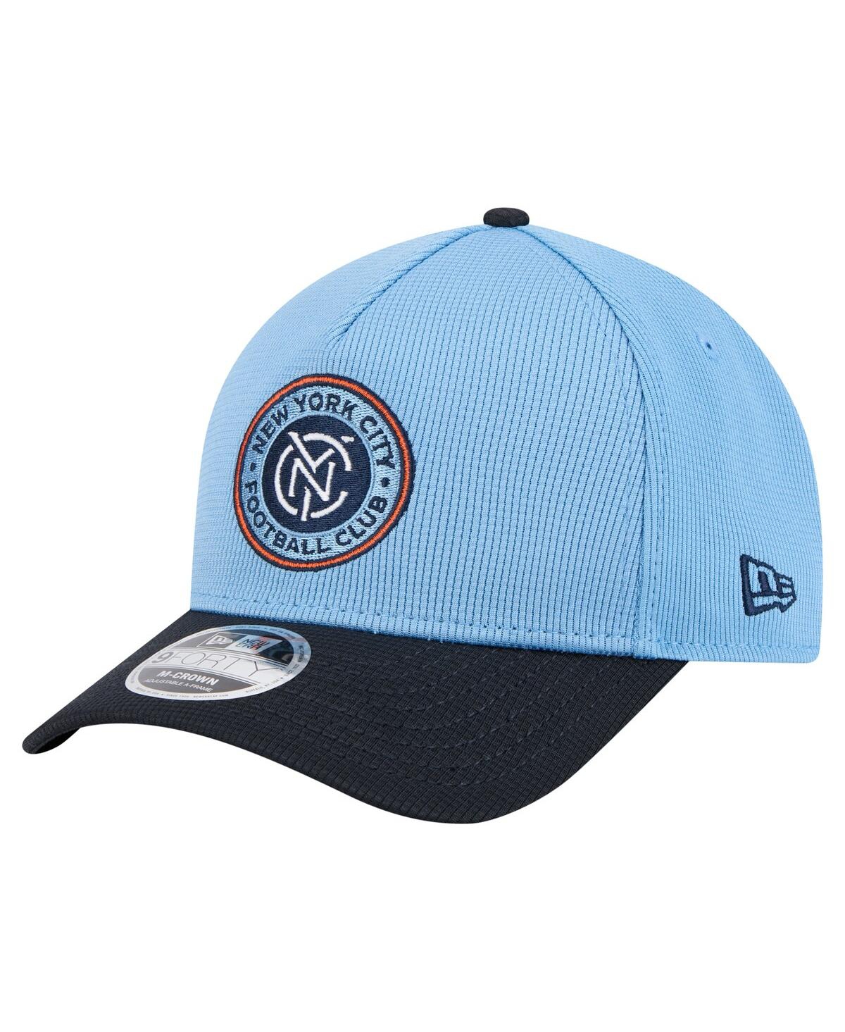 NEW ERA MEN'S LIGHT BLUE NEW YORK CITY FC 2025 JERSEY HOOK 9FORTY M-CROWN ADJUSTABLE HAT 
