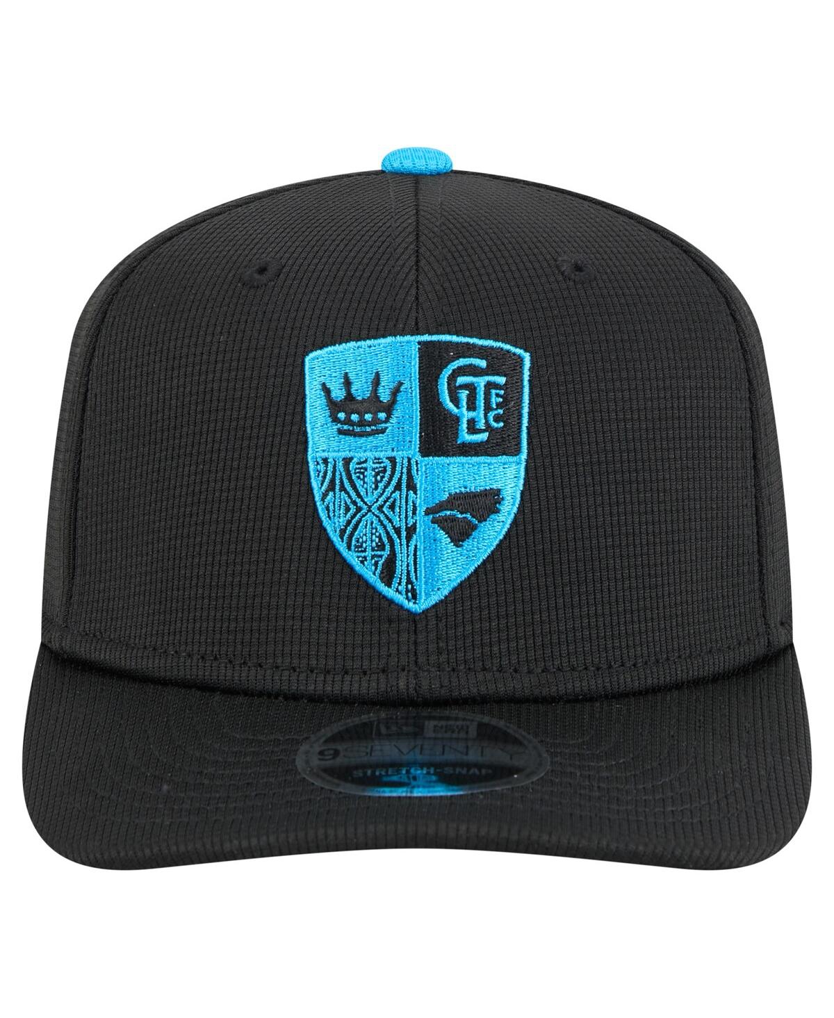 New Era Men's Black Charlotte Fc 2025 Jersey Hook 9seventy Stretch-snap Hat In Black