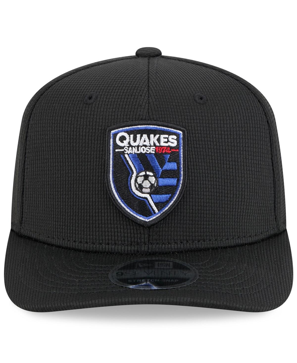 NEW ERA MEN'S BLACK SAN JOSE EARTHQUAKES 2025 JERSEY HOOK 9SEVENTY STRETCH-SNAP HAT 