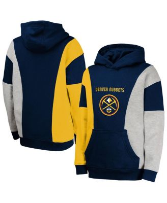 Outerstuff - Big Boys and Girls Navy Denver Nuggets Ace In the Hole Pullover Hoodie