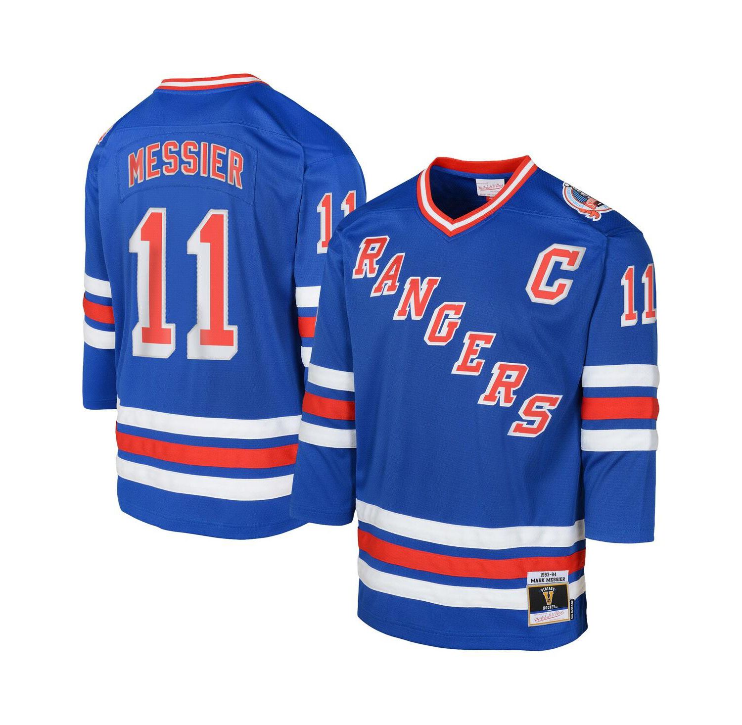 Big Boys and Girls Mark Messier Royal New York Rangers Power Play 2.0 Player with Captain Patch Jersey