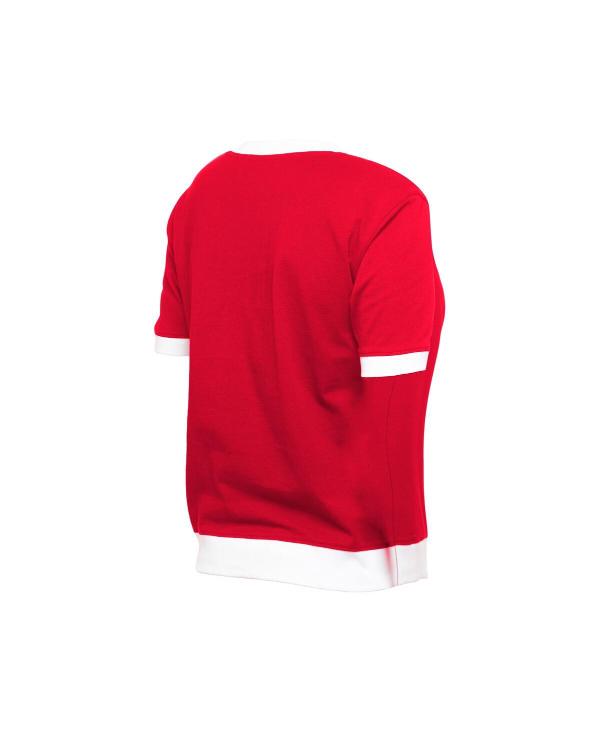 NEW ERA WOMEN'S RED DETROIT RED WINGS GAME DAY RHINE STUDS T-SHIRT 