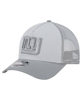 New Era - Men's Gray New York Giants Domain A-Frame Trucker 9FORTY Adjustable Hat