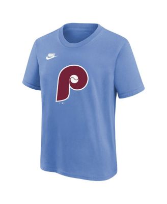 Big Boys and Girls Light Blue Philadelphia Phillies Cooperstown Collection Team Logo T-Shirt