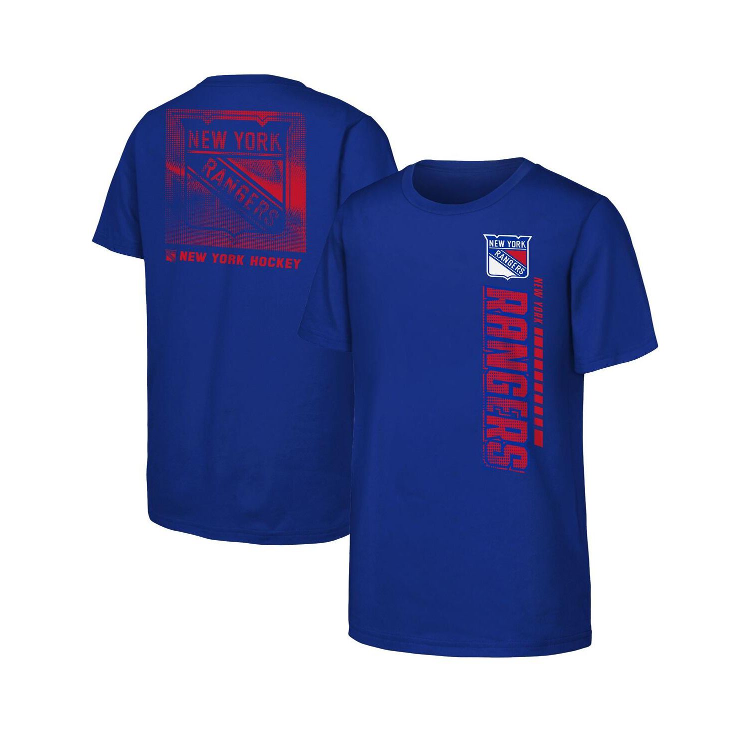Big Boys and Girls Blue New York Rangers Atmosphere T-Shirt