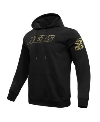 Men's Black New York Jets Classic Chenille Pullover Hoodie