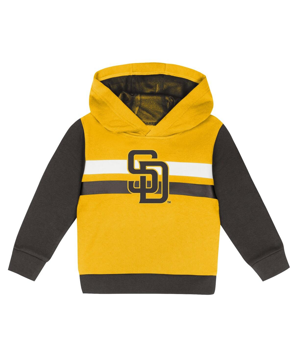 Outerstuff Toddler 2-piece Gold/brown San Diego Padres Wind Up Pullover Hoodie And Sweatpants Set In Gold,brown
