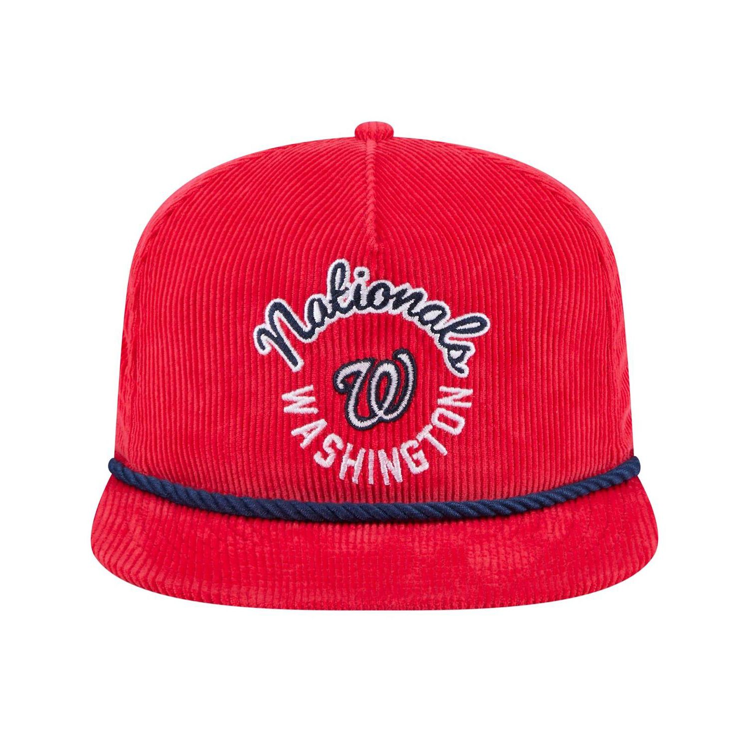 Men's Red Washington Nationals Full Circle Corduroy Golfer Adjustable Hat