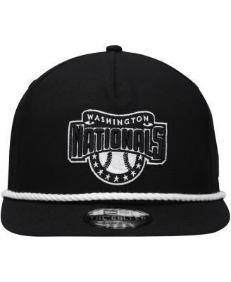 Men's Black Washington Nationals Golfer Snapback Hat