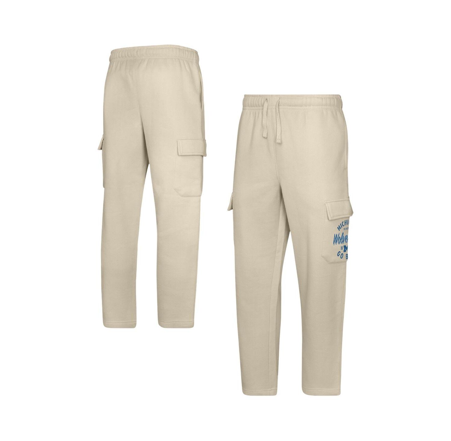 Big Boys and Girls Cream Michigan Wolverines All Around The World Fleece Sweatpants