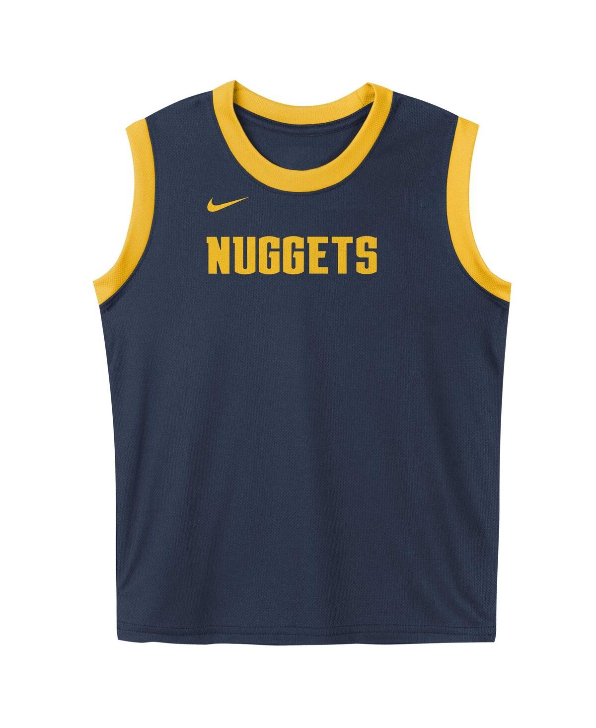 Nike Preschool Navy Denver Nuggets Mesh Tank Top And Shorts Set In Navy