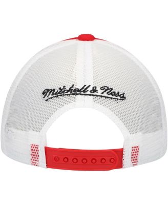 Big Boys and Girls Scarlet San Francisco 49ers Stripe Trucker Adjustable Hat