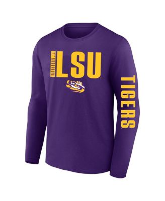 Fanatics - Men's  Purple LSU Tigers Big Tall Vision Long Sleeve T-Shirt