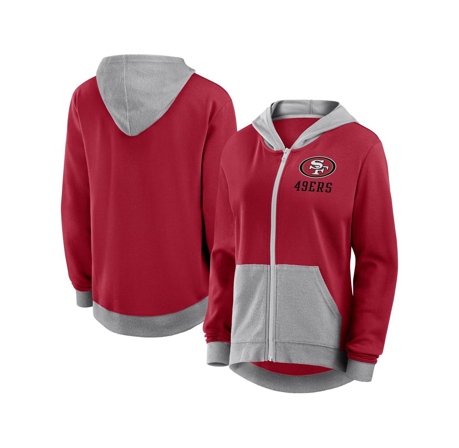Women's Scarlet San Francisco 49ers Hit It Full-Zip Hoodie