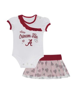 Outerstuff - Baby Boys and Girls 2-Piece Alabama Crimson Tide Love My Team Bodysuit and Skirt Set