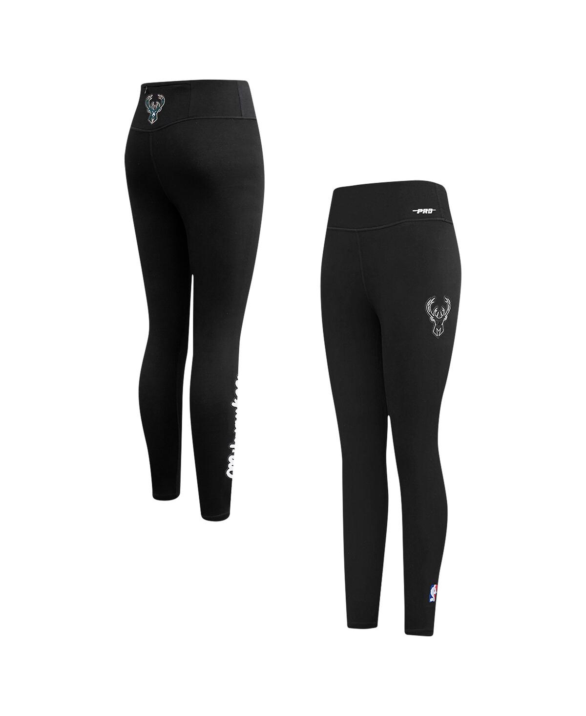 Women's Black Milwaukee Bucks Paint the City Jersey Leggings - Black