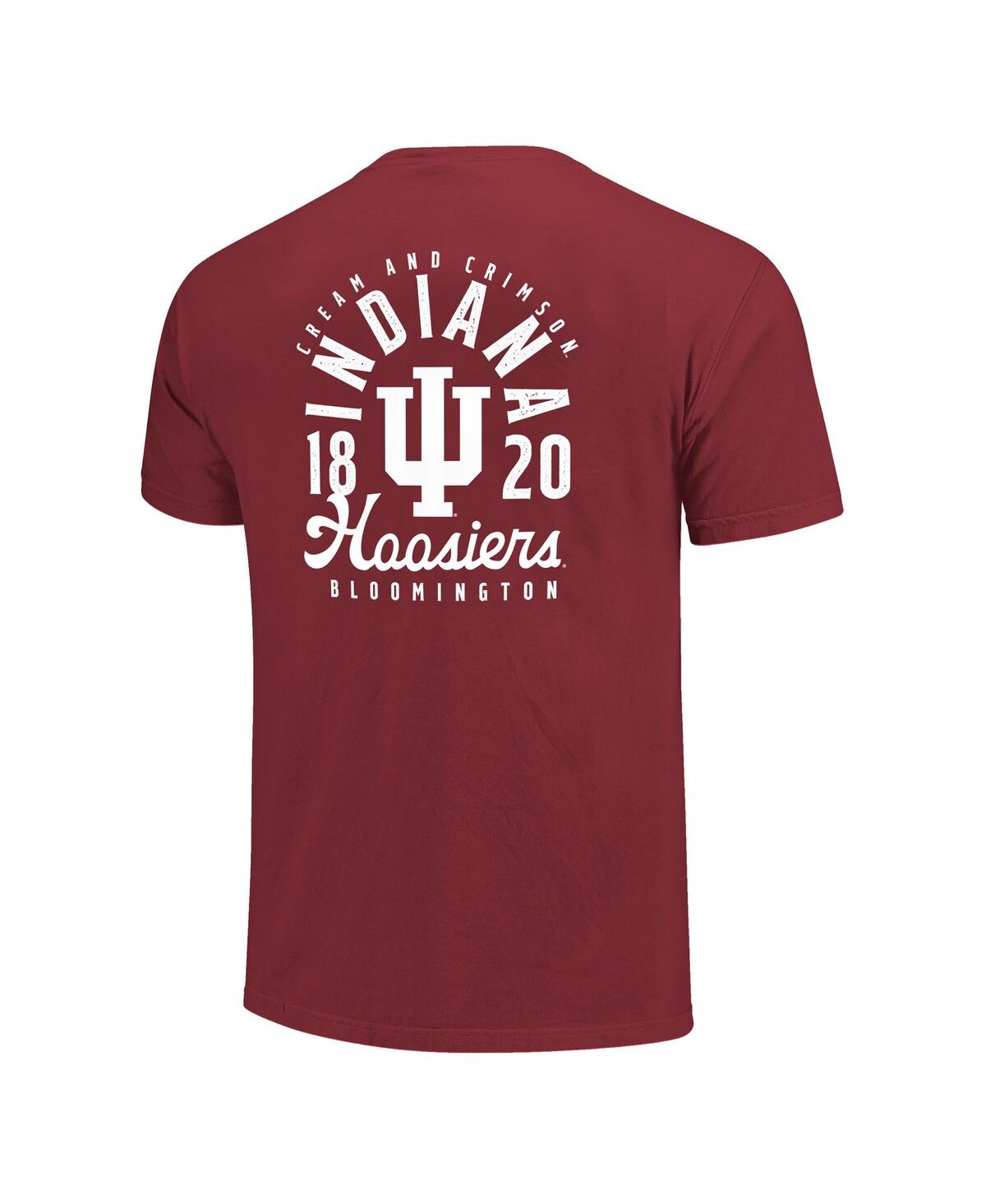 Image One Men's Crimson Indiana Hoosiers Comfort Colors Mascot Overlay T-shirt In Crimson