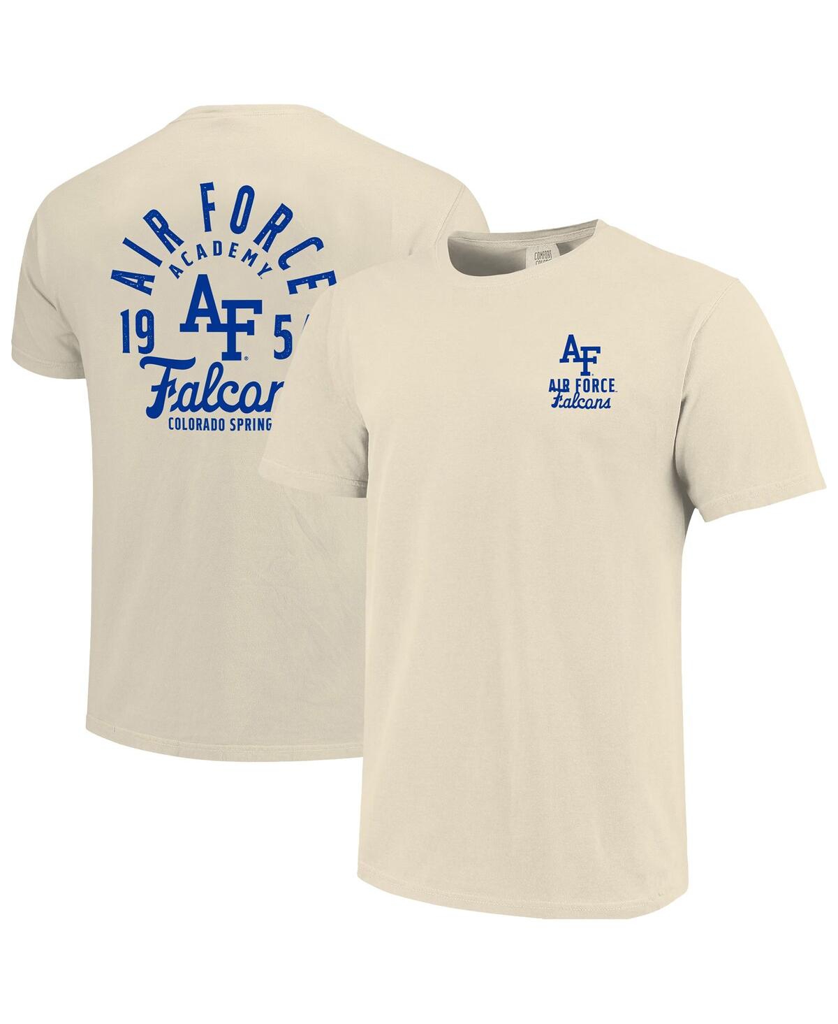 Image One Men's Cream Air Force Falcons Comfort Colors Mascot Overlay T-shirt In White