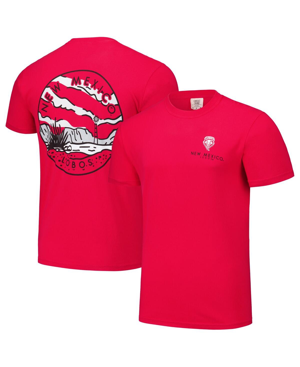 Men's and Women's Cherry New Mexico Lobos Scenic Comfort Colors T-Shirt - Red