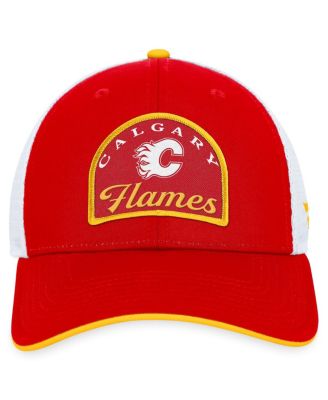 Men's Red/White Calgary Flames Fundamental Adjustable Hat