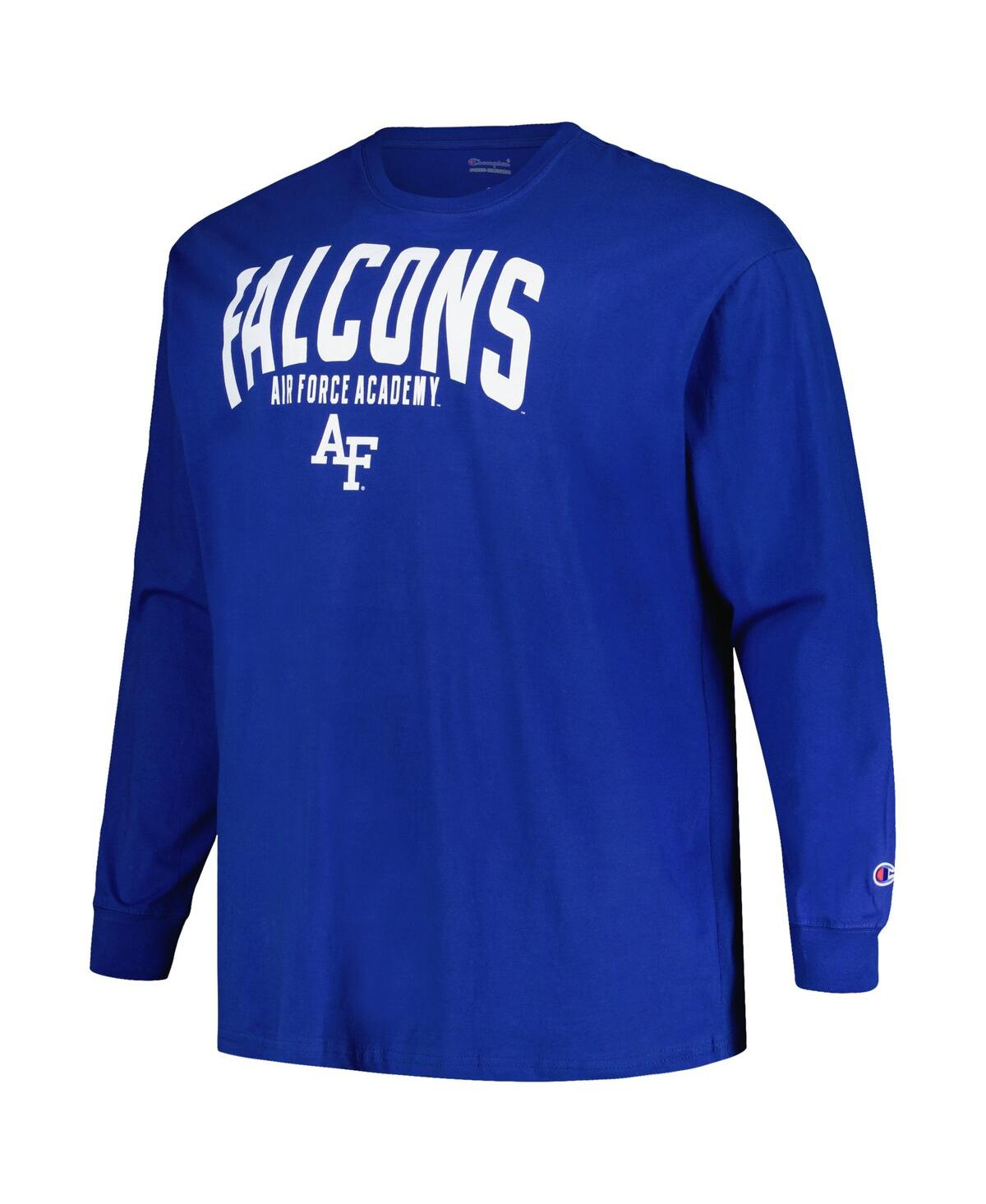Profile Men's Royal Air Force Falcons Big Tall Color Arch Long Sleeve T-shirt In Royal