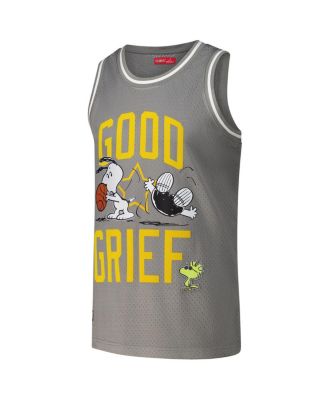 Men's Gray Peanuts Good Grief Basketball Jersey
