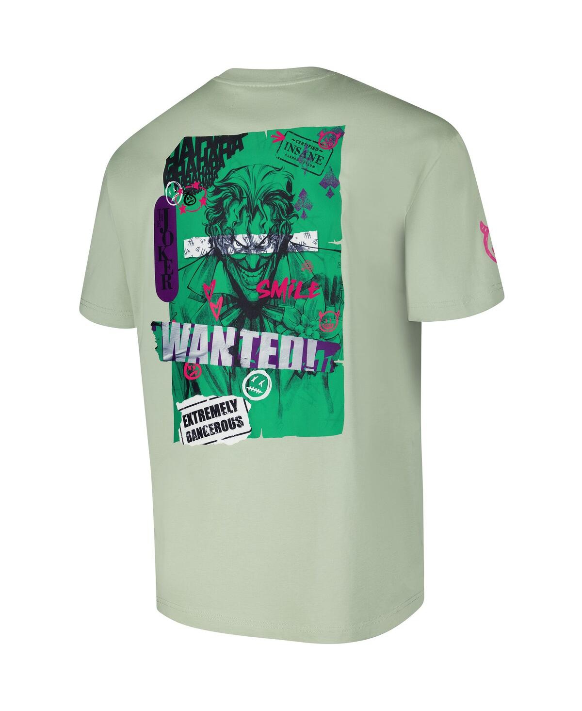 Freeze Max Men's Green Batman Comics Wanted Loose Fit T-shirt In Green