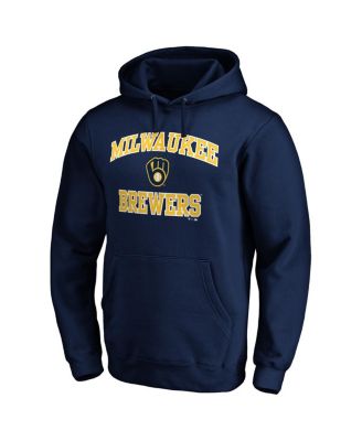 Men's Navy Milwaukee Brewers Heart Soul Pullover Hoodie