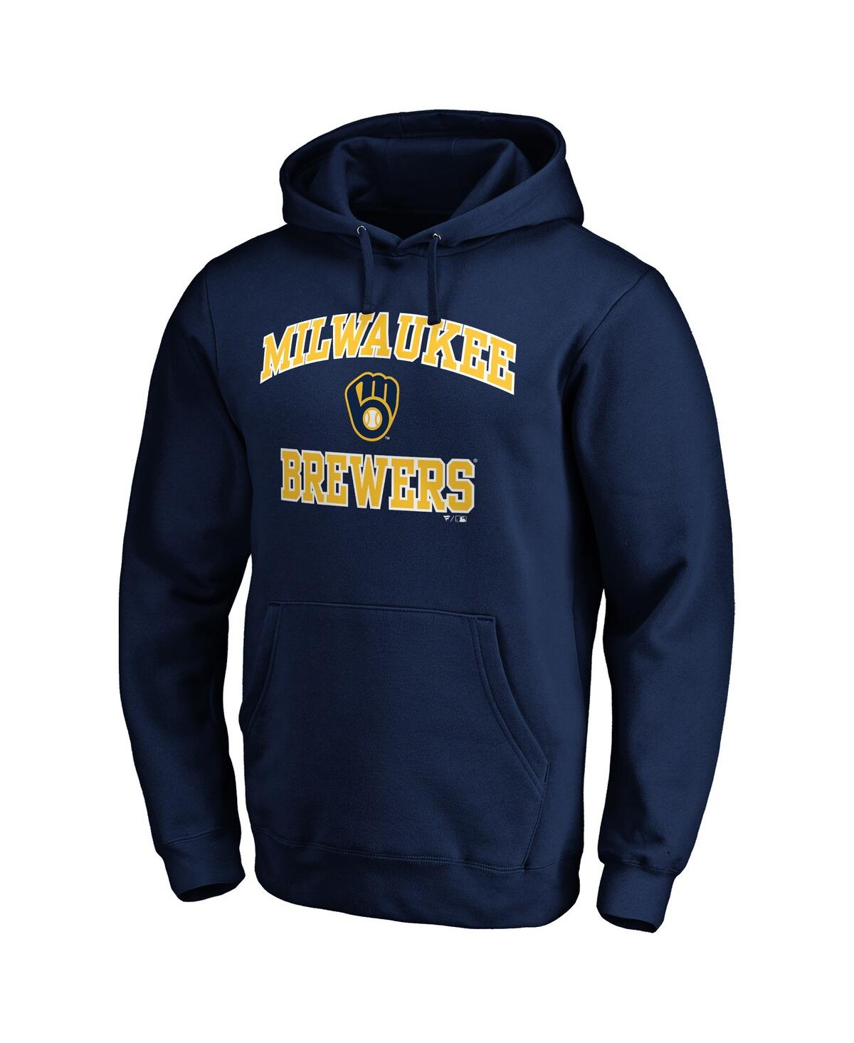 Shop Fanatics Mto Label Men's Navy Milwaukee Brewers Heart Soul Pullover Hoodie