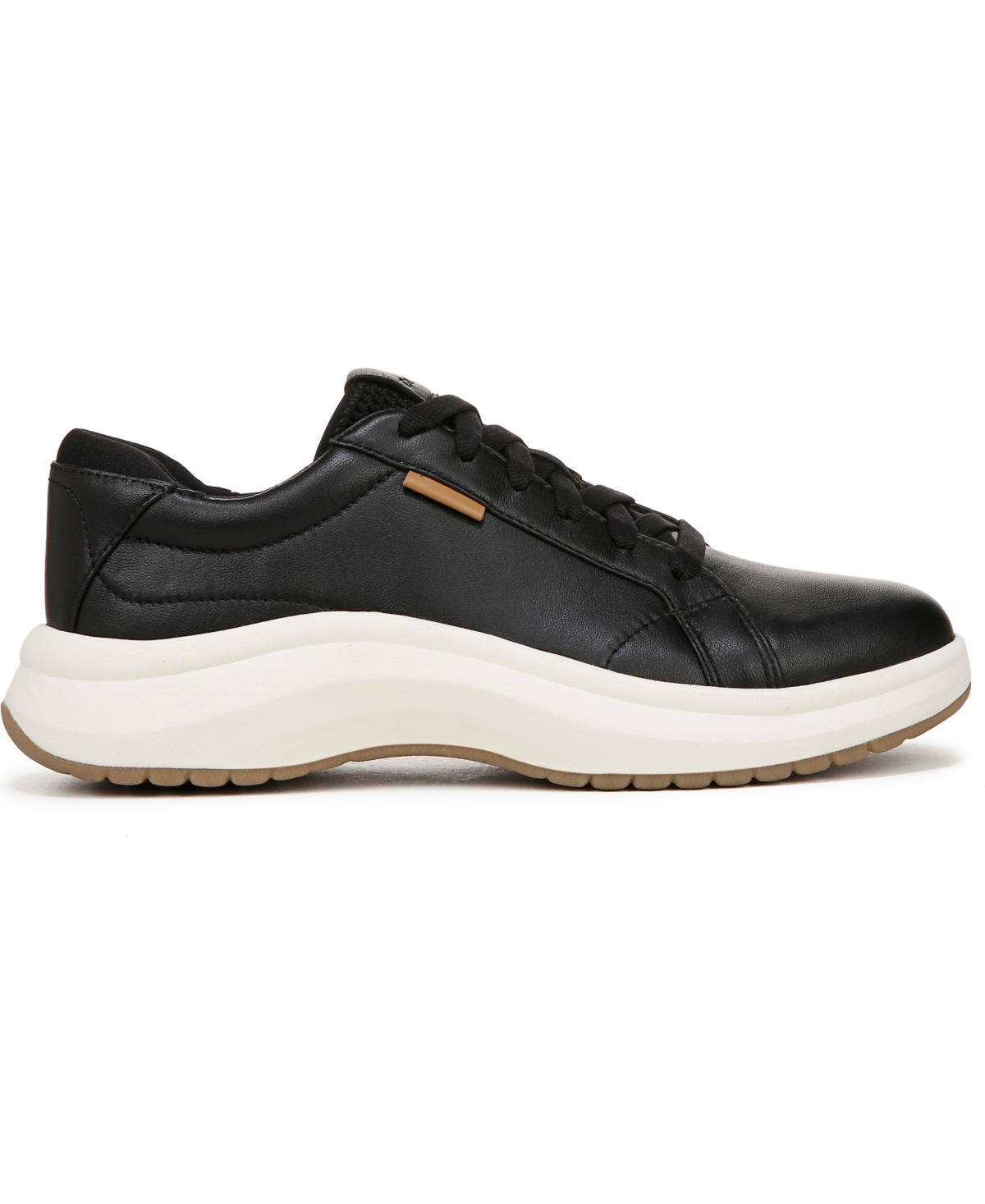 Shop Dr. Scholl's Women's Feel Good Plantar Fasciitis Lace Up Sneakers In Black Leather