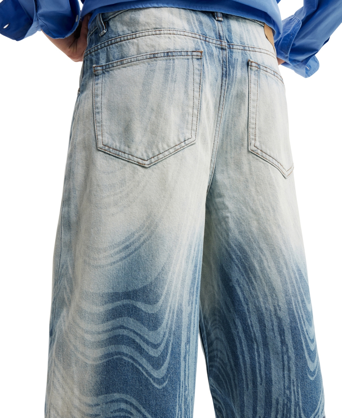 Shop Cotton On Men's Super Baggy Jort Shorts In Whirlpool Blue
